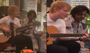 Ed Sheeran treats SRK to private concert, viral video shows him playing 'Perfect' | Ed Sheeran treats SRK to private concert, viral video shows him playing 'Perfect'