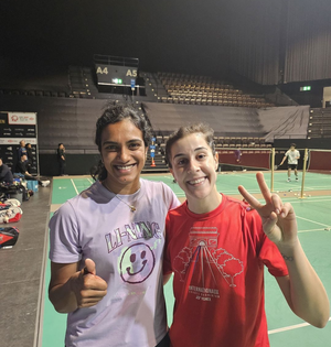 P.V. Sindhu shares off-court smile and friendship with Carolina Marin | P.V. Sindhu shares off-court smile and friendship with Carolina Marin P.V. Sindhu shares off-court smile and friendship with Carolina Marin | P.V. Sindhu shares off-court smile and friendship with Carolina Marin