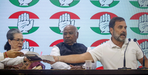 Cong chief Kharge, Rahul and Sonia Gandhi to address 'mega' rally in Jaipur on April 6 | Cong chief Kharge, Rahul and Sonia Gandhi to address 'mega' rally in Jaipur on April 6 Cong chief Kharge, Rahul and Sonia Gandhi to address 'mega' rally in Jaipur on April 6 | Cong chief Kharge, Rahul and Sonia Gandhi to address 'mega' rally in Jaipur on April 6