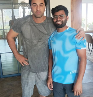 Ranbir Kapoor practises archery, poses with coach for upcoming 'Ramayana' film | Ranbir Kapoor practises archery, poses with coach for upcoming 'Ramayana' film