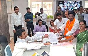 Annamalai files nomination from TN's Coimbatore LS seat | Annamalai files nomination from TN's Coimbatore LS seat