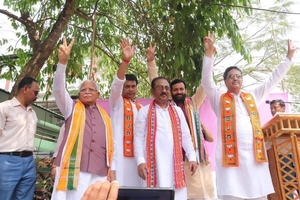 Former CM Biplab Kumar Deb, state Congress chief Saha file nominations for Tripura West seat | Former CM Biplab Kumar Deb, state Congress chief Saha file nominations for Tripura West seat Former CM Biplab Kumar Deb, state Congress chief Saha file nominations for Tripura West seat | Former CM Biplab Kumar Deb, state Congress chief Saha file nominations for Tripura West seat
