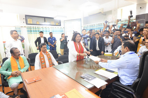 Royal scion Kriti Singh Debbarma files candidature for Tripura East LS seat | Royal scion Kriti Singh Debbarma files candidature for Tripura East LS seat