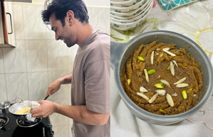 Pulkit makes halwa for first time, wife Kriti says she has fallen in love all over again | Pulkit makes halwa for first time, wife Kriti says she has fallen in love all over again