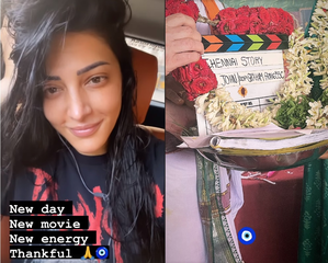 Shruti Haasan starts shooting for ‘Chennai Story’, shares pics from mahurat shot | Shruti Haasan starts shooting for ‘Chennai Story’, shares pics from mahurat shot