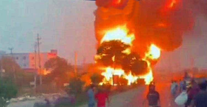 One killed as four vehicles catch fire after oil tanker overturns in Bangladesh | One killed as four vehicles catch fire after oil tanker overturns in Bangladesh One killed as four vehicles catch fire after oil tanker overturns in Bangladesh | One killed as four vehicles catch fire after oil tanker overturns in Bangladesh