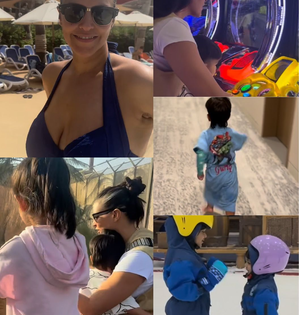 Neha Dhupia decodes her family's spring break in Abu Dhabi: 'hearts full of joy, tummies full of food' | Neha Dhupia decodes her family's spring break in Abu Dhabi: 'hearts full of joy, tummies full of food'