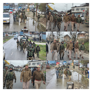 Flag March taken out in J&K's Sopore to reassure voters of security | Flag March taken out in J&K's Sopore to reassure voters of security