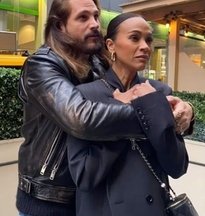 Zoe Saldana and husband bare it all when they swim together | Zoe Saldana and husband bare it all when they swim together