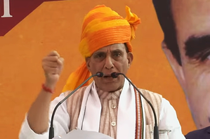 Rajnath Singh bats for 'one nation, one election' concept at poll rally in Rajasthan | Rajnath Singh bats for 'one nation, one election' concept at poll rally in Rajasthan
