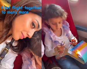Shriya Saran takes her first flight with daughter Radha: 'To many more' | Shriya Saran takes her first flight with daughter Radha: 'To many more' Shriya Saran takes her first flight with daughter Radha: 'To many more' | Shriya Saran takes her first flight with daughter Radha: 'To many more'