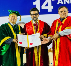 Dr Ram Charan: Chennai university confers honorary doctorate on power star | Dr Ram Charan: Chennai university confers honorary doctorate on power star Dr Ram Charan: Chennai university confers honorary doctorate on power star | Dr Ram Charan: Chennai university confers honorary doctorate on power star