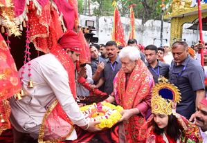 J&K L-G flags off Mata Vaishno Devi Pracheen Marg Yatra | J&K L-G flags off Mata Vaishno Devi Pracheen Marg Yatra J&K L-G flags off Mata Vaishno Devi Pracheen Marg Yatra | J&K L-G flags off Mata Vaishno Devi Pracheen Marg Yatra