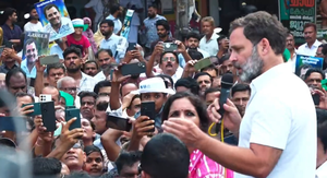 Congress trying to save Indian Constitution: Rahul Gandhi in Kerala roadshow | Congress trying to save Indian Constitution: Rahul Gandhi in Kerala roadshow