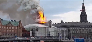 Copenhagen's 'Notre Dame moment' as old bourse burns, loses spire | Copenhagen's 'Notre Dame moment' as old bourse burns, loses spire