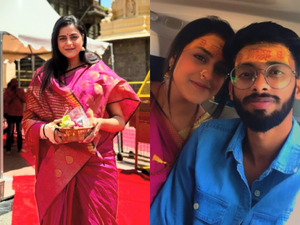 Bhojpuri actress Yaminiiee Singh visits Mahakaleshwar Jyotirlinga with brother, seeks divine blessings | Bhojpuri actress Yaminiiee Singh visits Mahakaleshwar Jyotirlinga with brother, seeks divine blessings