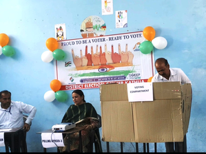 Model polling station inaugurated near Indo-Pak international border in J&K | Model polling station inaugurated near Indo-Pak international border in J&K Model polling station inaugurated near Indo-Pak international border in J&K | Model polling station inaugurated near Indo-Pak international border in J&K