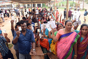 Northeast records over 50 pc voting till 3 pm despite inclement weather | Northeast records over 50 pc voting till 3 pm despite inclement weather