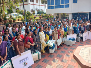 ‘Beauty of Indian democracy’: Women officers dominate polling in Puducherry’s Mahe region | ‘Beauty of Indian democracy’: Women officers dominate polling in Puducherry’s Mahe region