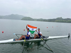 Nitin-Salman pair wins open doubles gold in Asia Cup rowing in South Korea | Nitin-Salman pair wins open doubles gold in Asia Cup rowing in South Korea Nitin-Salman pair wins open doubles gold in Asia Cup rowing in South Korea | Nitin-Salman pair wins open doubles gold in Asia Cup rowing in South Korea