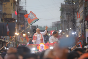 Amit Shah attends roadshow in Assam | Amit Shah attends roadshow in Assam Amit Shah attends roadshow in Assam | Amit Shah attends roadshow in Assam