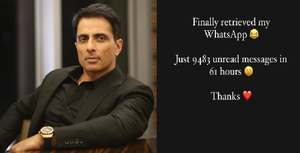 Sonu Sood’s WhatsApp gets restored: ‘9,483 unread messages in 61 hours’ | Sonu Sood’s WhatsApp gets restored: ‘9,483 unread messages in 61 hours’ Sonu Sood’s WhatsApp gets restored: ‘9,483 unread messages in 61 hours’ | Sonu Sood’s WhatsApp gets restored: ‘9,483 unread messages in 61 hours’
