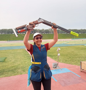 Final Olympic Qualifier: Maheshwari wins silver, claims 21st quota place in shooting | Final Olympic Qualifier: Maheshwari wins silver, claims 21st quota place in shooting