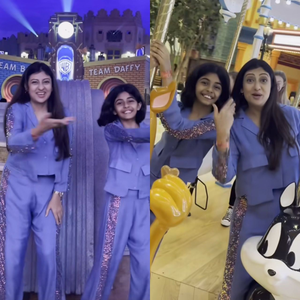 Juhi Parmar, daughter groove to Amitabh-Govinda's 'Bade Miyan Chote Miyan' at Yas Island | Juhi Parmar, daughter groove to Amitabh-Govinda's 'Bade Miyan Chote Miyan' at Yas Island