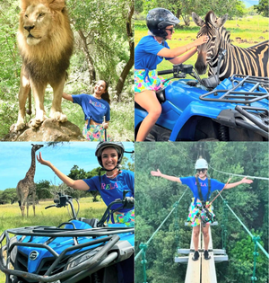 Jasmine Bhasin poses with lion, enjoys ziplining at Mauritius wildlife park | Jasmine Bhasin poses with lion, enjoys ziplining at Mauritius wildlife park
