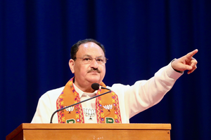 Ambedkar said there is no place for reservation based on religion, J.P. Nadda slams Cong at Intellectual Meet | Ambedkar said there is no place for reservation based on religion, J.P. Nadda slams Cong at Intellectual Meet