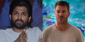 Allu Arjun promises to teach 'Pushpa Pushpa' step to David Warner | Allu Arjun promises to teach 'Pushpa Pushpa' step to David Warner