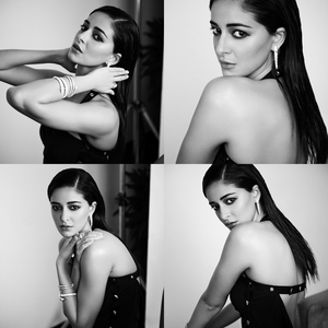 Ananya channels her inner black cat in fitted backless dress and smokey eyes | Ananya channels her inner black cat in fitted backless dress and smokey eyes