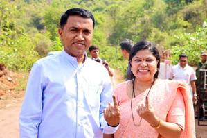 CM Sawant expresses happiness over high voter turnout in Goa | CM Sawant expresses happiness over high voter turnout in Goa