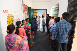 Amid incidents of violence, 15.85 pc turnout in first two hrs in Bengal | Amid incidents of violence, 15.85 pc turnout in first two hrs in Bengal Amid incidents of violence, 15.85 pc turnout in first two hrs in Bengal | Amid incidents of violence, 15.85 pc turnout in first two hrs in Bengal