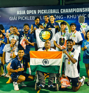 India wins four gold, two bronze in Asian Open Pickleball C'ship in Vietnam | India wins four gold, two bronze in Asian Open Pickleball C'ship in Vietnam India wins four gold, two bronze in Asian Open Pickleball C'ship in Vietnam | India wins four gold, two bronze in Asian Open Pickleball C'ship in Vietnam