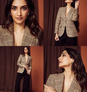 Sonam Kapoor brings her fashion game forward, dons gender-neutral outfit | Sonam Kapoor brings her fashion game forward, dons gender-neutral outfit Sonam Kapoor brings her fashion game forward, dons gender-neutral outfit | Sonam Kapoor brings her fashion game forward, dons gender-neutral outfit