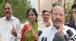 Ex Vice-President, Tripura Governor cast votes in Hyderabad | Ex Vice-President, Tripura Governor cast votes in Hyderabad Ex Vice-President, Tripura Governor cast votes in Hyderabad | Ex Vice-President, Tripura Governor cast votes in Hyderabad