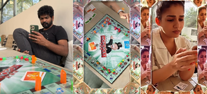 Nayanthara and her husband Vignesh Shivan bond over a game of Monopoly | Nayanthara and her husband Vignesh Shivan bond over a game of Monopoly