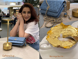 Tisca Chopra gets all ‘caffeine’d up’ with 'gold-plated coffee' in Dubai | Tisca Chopra gets all ‘caffeine’d up’ with 'gold-plated coffee' in Dubai