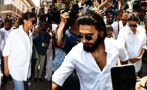 Deepika flaunts baby bump as she arrives to vote with hubby Ranveer Singh | Deepika flaunts baby bump as she arrives to vote with hubby Ranveer Singh