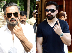 Suniel Shetty posts video before voting; Emraan Hashmi click pictures with voters | Suniel Shetty posts video before voting; Emraan Hashmi click pictures with voters Suniel Shetty posts video before voting; Emraan Hashmi click pictures with voters | Suniel Shetty posts video before voting; Emraan Hashmi click pictures with voters