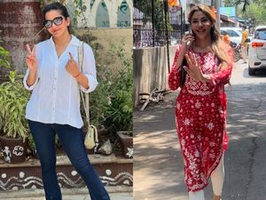 'Bigg Boss' stars Monalisa, Nikki Tamboli vote: 'An expression of our commitment to ourselves' | 'Bigg Boss' stars Monalisa, Nikki Tamboli vote: 'An expression of our commitment to ourselves'
