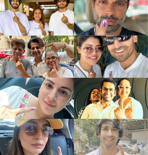 TV stars Neha Kakkar, Sharib Hashmi, Karan Singh Grover, Gurmeet Choudhary also shine on polling day | TV stars Neha Kakkar, Sharib Hashmi, Karan Singh Grover, Gurmeet Choudhary also shine on polling day