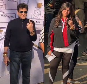Jeetendra and Ektaa Kapoor cast their vote, show inked index finger to the world | Jeetendra and Ektaa Kapoor cast their vote, show inked index finger to the world Jeetendra and Ektaa Kapoor cast their vote, show inked index finger to the world | Jeetendra and Ektaa Kapoor cast their vote, show inked index finger to the world