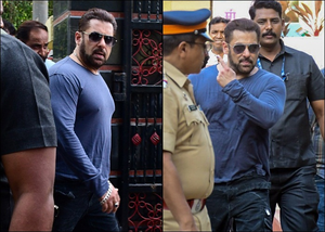 Salman spends time with wheelchair-bound woman before casting his vote | Salman spends time with wheelchair-bound woman before casting his vote Salman spends time with wheelchair-bound woman before casting his vote | Salman spends time with wheelchair-bound woman before casting his vote