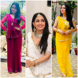Shubhangi Atre's go-to saree for special occasions is purple Kanjeevaram silk gifted by her mother | Shubhangi Atre's go-to saree for special occasions is purple Kanjeevaram silk gifted by her mother Shubhangi Atre's go-to saree for special occasions is purple Kanjeevaram silk gifted by her mother | Shubhangi Atre's go-to saree for special occasions is purple Kanjeevaram silk gifted by her mother