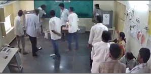 Andhra MLA caught on camera smashing EVM | Andhra MLA caught on camera smashing EVM