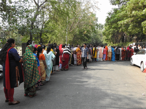 Polling underway for Delhi LS polls, voters make beeline to exercise their right | Polling underway for Delhi LS polls, voters make beeline to exercise their right