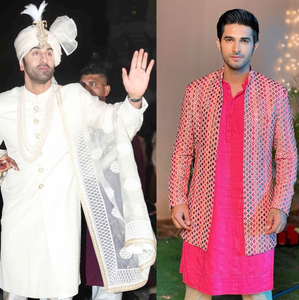Shubham Dipta inspired by Ranbir Kapoor's wedding look for 'Mangal Lakshmi' | Shubham Dipta inspired by Ranbir Kapoor's wedding look for 'Mangal Lakshmi' Shubham Dipta inspired by Ranbir Kapoor's wedding look for 'Mangal Lakshmi' | Shubham Dipta inspired by Ranbir Kapoor's wedding look for 'Mangal Lakshmi'