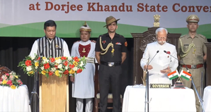 Pema Khandu takes oath as Arunachal CM for 3rd straight term | Pema Khandu takes oath as Arunachal CM for 3rd straight term Pema Khandu takes oath as Arunachal CM for 3rd straight term | Pema Khandu takes oath as Arunachal CM for 3rd straight term